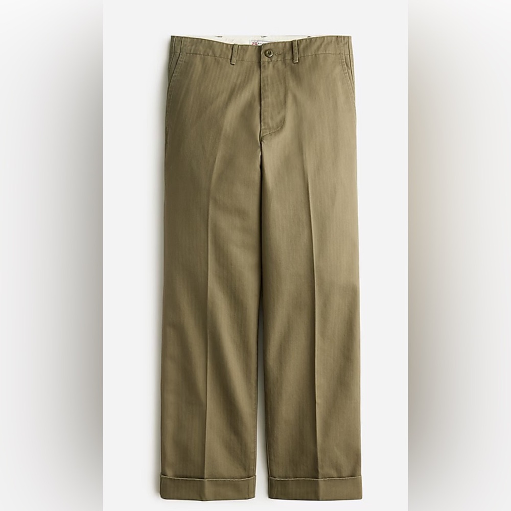J. Crew Wallace and Barnes creased chino pant in herringbone NWT